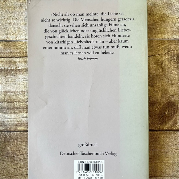 Erich Fromm 'Die Kunst des Liebens' Paperback Book - Picture 2 of 4